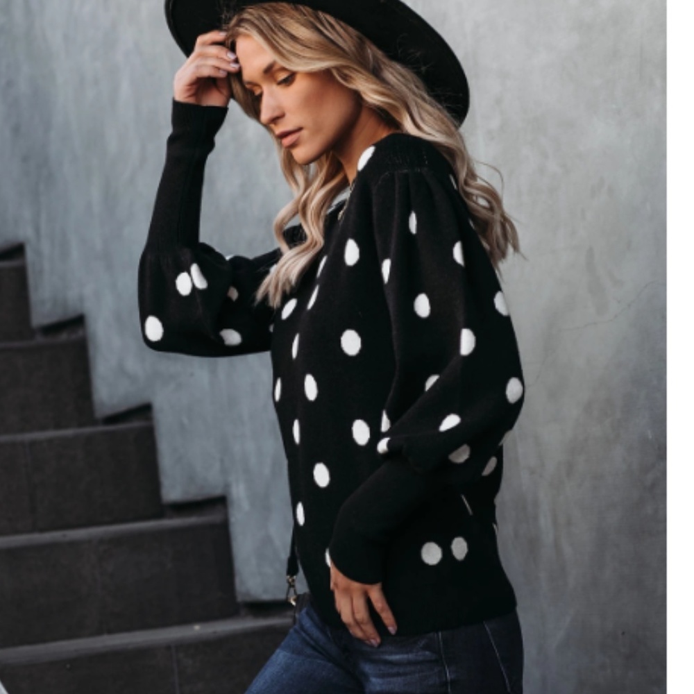 DENOSHA Polka Dot Sweater - Picture 7 of 8